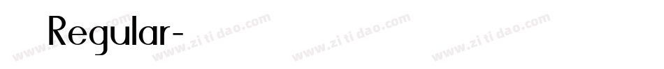小确幸 Regular字体转换